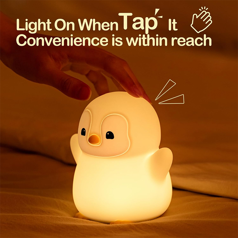 Baby Nursery Table Lamp - NEUE Pinguin-Nachtlampe aus Silikon für Kinderzimmer,