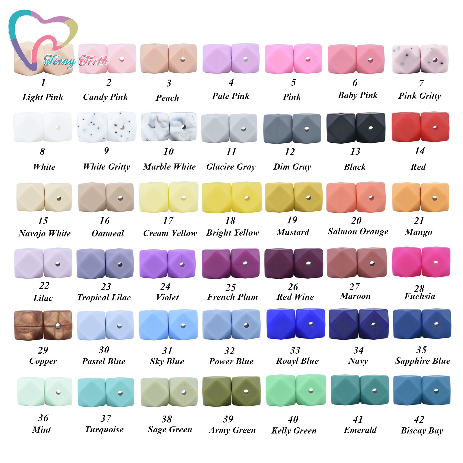 Baby Nursery Hospital - Teeny Zähne 20 PCS 42 Farben
