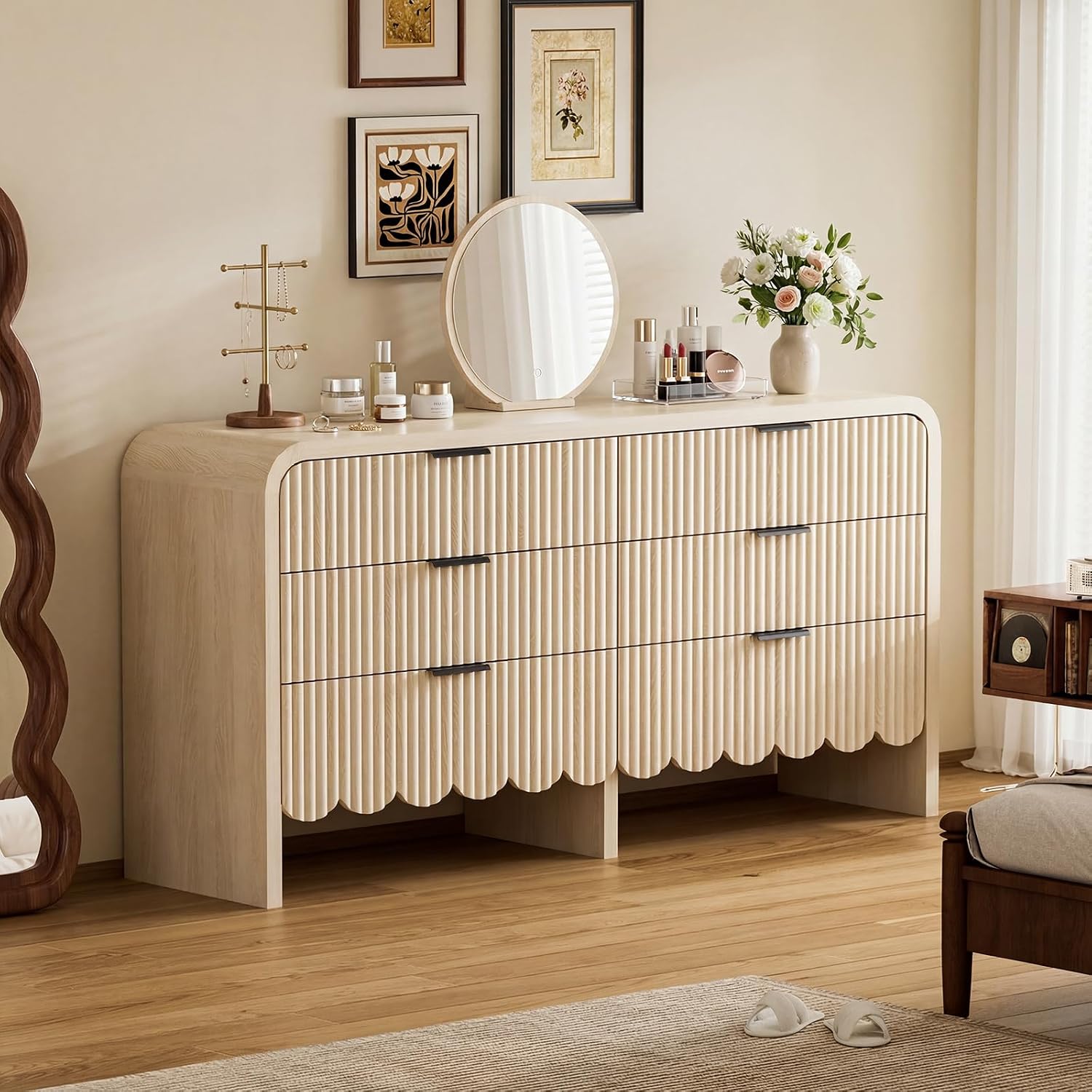 Baby Nursery Closet - Holzkommode mit 6 Schubladen, Aufbewahrungsschubladen für