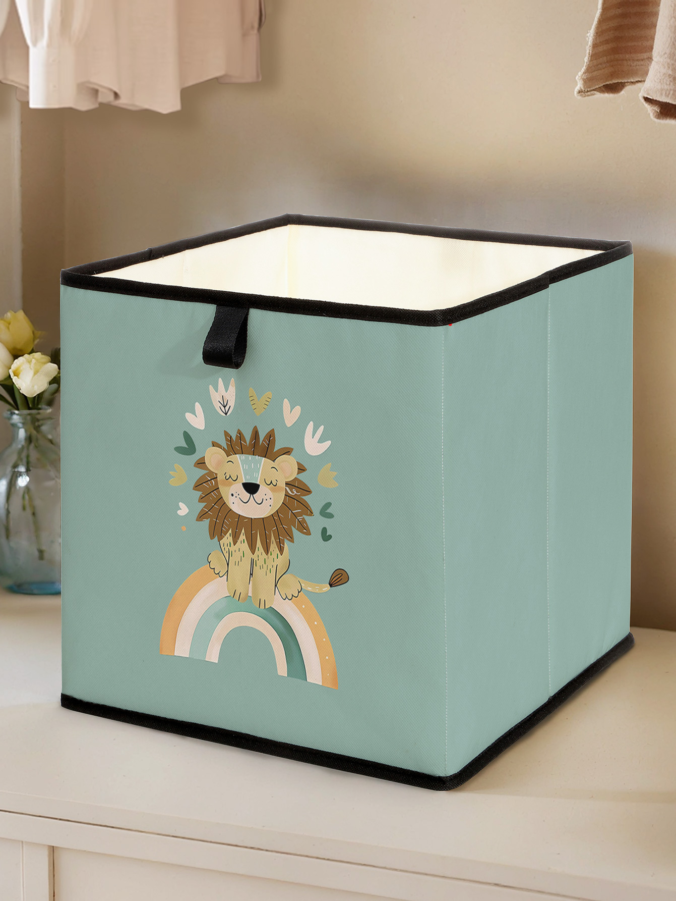 Baby Nursery Wardrobe - Niedliche faltbare Aufbewahrungsbox mit Löwen- und