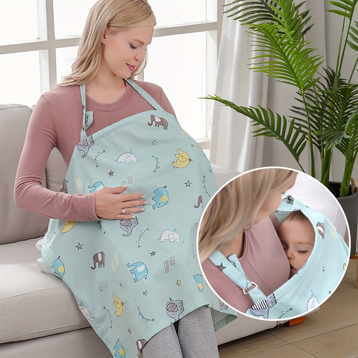 Baby Nursery Hospital - Umstands-Stillbezug-Schal, Kinderwagen, Autositzbezug, leichte und atmungsaktive