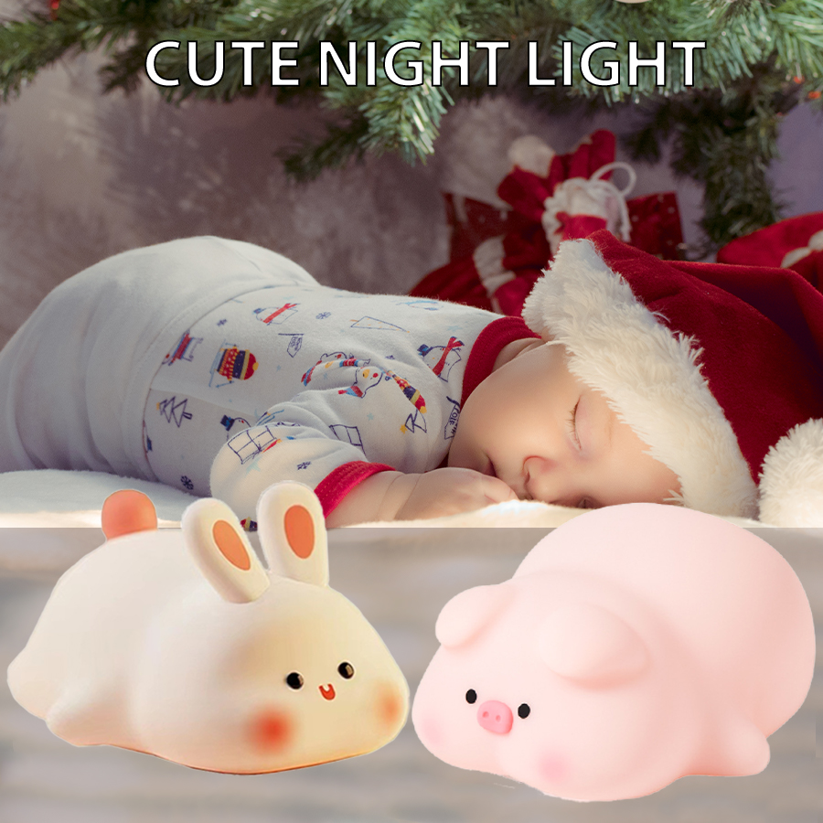 Baby Nursery Table Lamp - Piggy Bunny Nachtlicht LED Tisch lampe