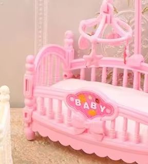 Baby Nursery Toy - 1:12 Puppenhaus Miniatur Mini Babybett Wiege