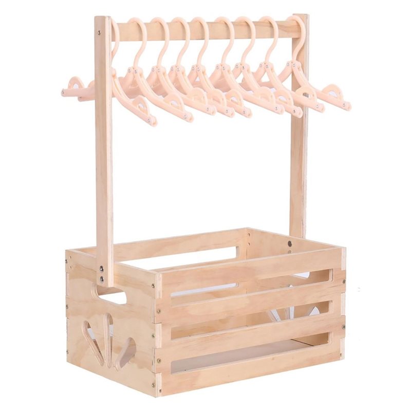 Baby Nursery Closet - ABFU-Holz-Geschenkkorb für Babyparty mit Griff, Baby-Aufbewahrungskorb