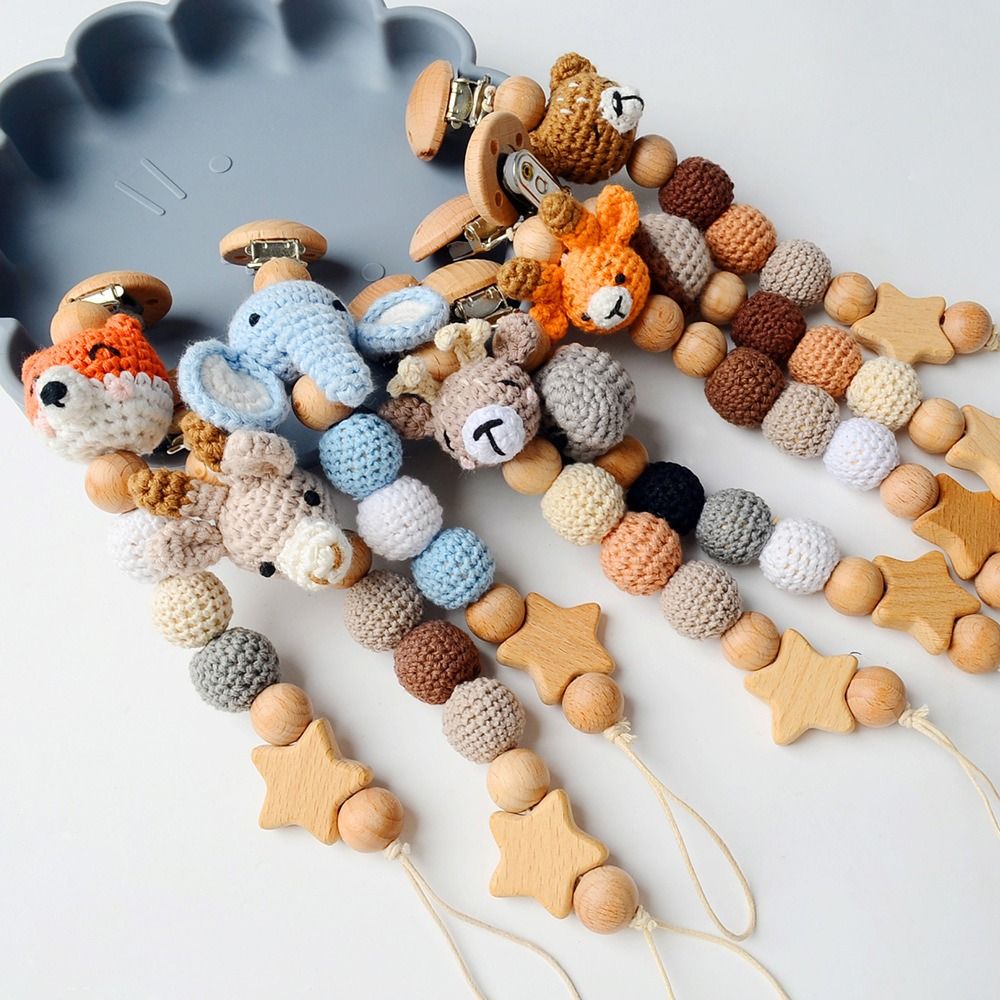 Baby Nursery Hospital - Baby Holz Schnuller Clip Holz häkeln