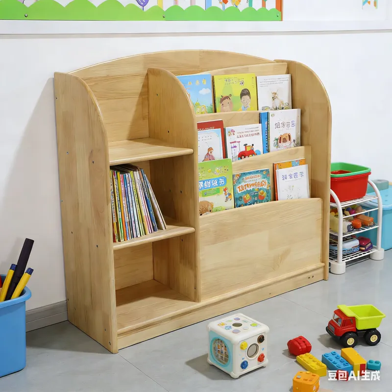 Baby Nursery Shelves - Massivholz-Aufbewahrungsschrank für Kinder, Babymöbel-Organizer, sicheres Kinderzimmerregal