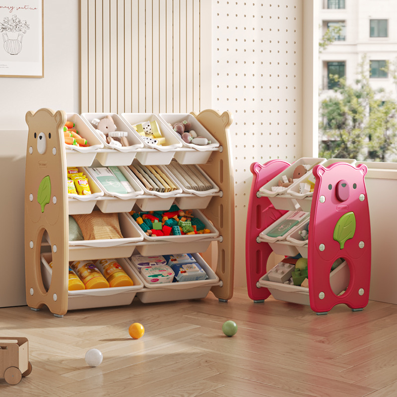 Baby Nursery Shelves - Kinderspielzeug-Aufbewahrungsschrank Haushalt Große Kapazität Bücher-Spielzeug-Organizer Große