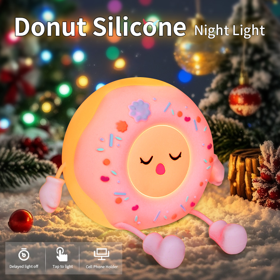 Baby Nursery Table Lamp - Donut Led Nachtlicht Cartoon Silikon Tisch