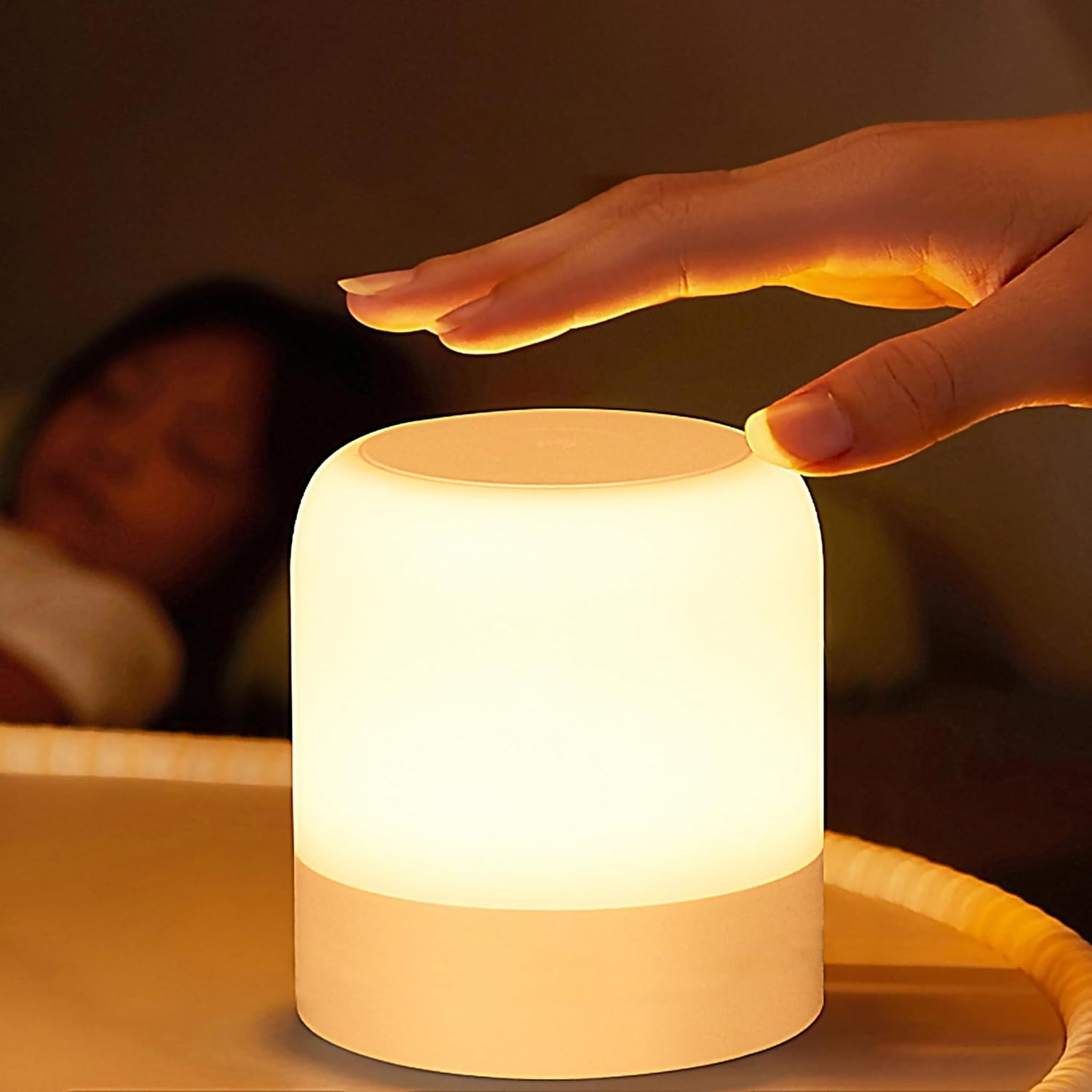 Baby Nursery Table Lamp - 1 Stück tragbares Baby-Nachtlicht, 3 Farben