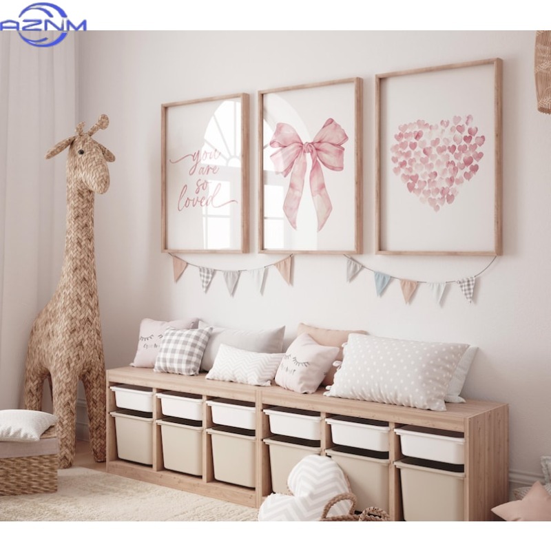 Baby Nursery Wall Art - 3 Stück (ungerahmte Leinwandposter) 3 Stück