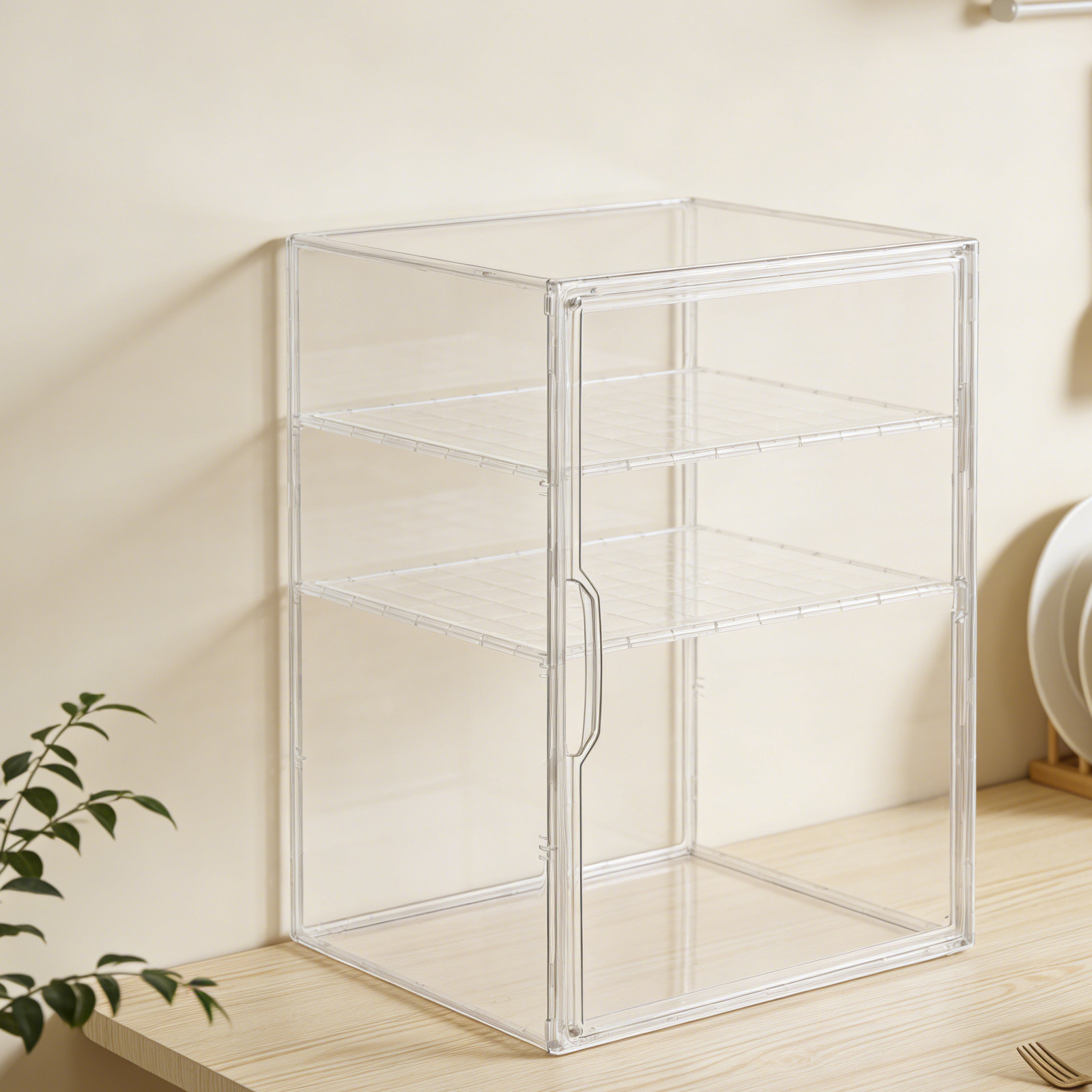 Baby Nursery Shelves - 3-stufiger transparenter Flaschen-Organizer für Babyflaschen, verstellbares