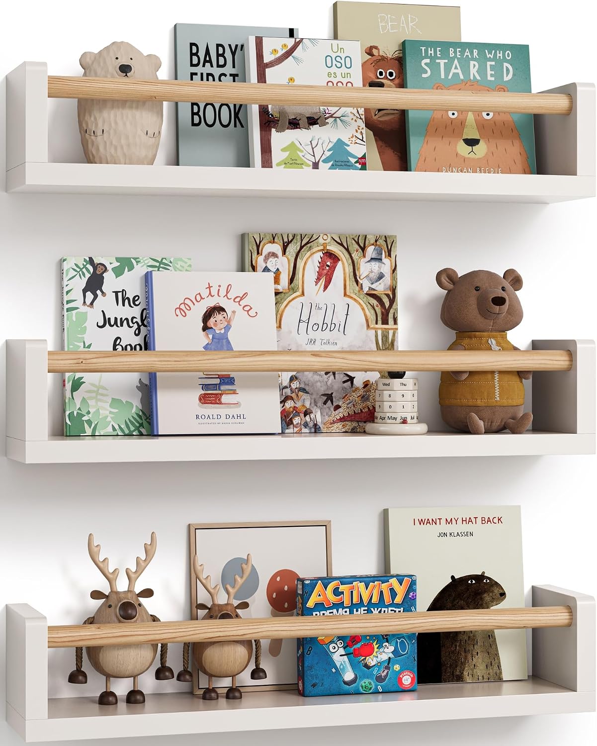 Baby Nursery Shelves - Set aus 3 schwebenden Bücherregalen für
