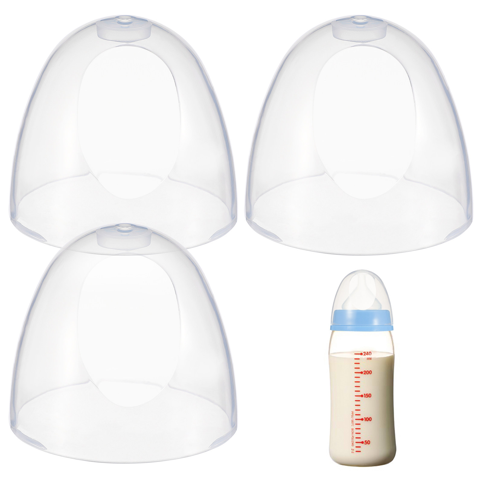 Baby Nursery Hospital - Ersatz-Kunststoff-Babyflaschendeckel Auslaufsichere Milchflaschendeckel Transparente Kuppelabdeckungen für