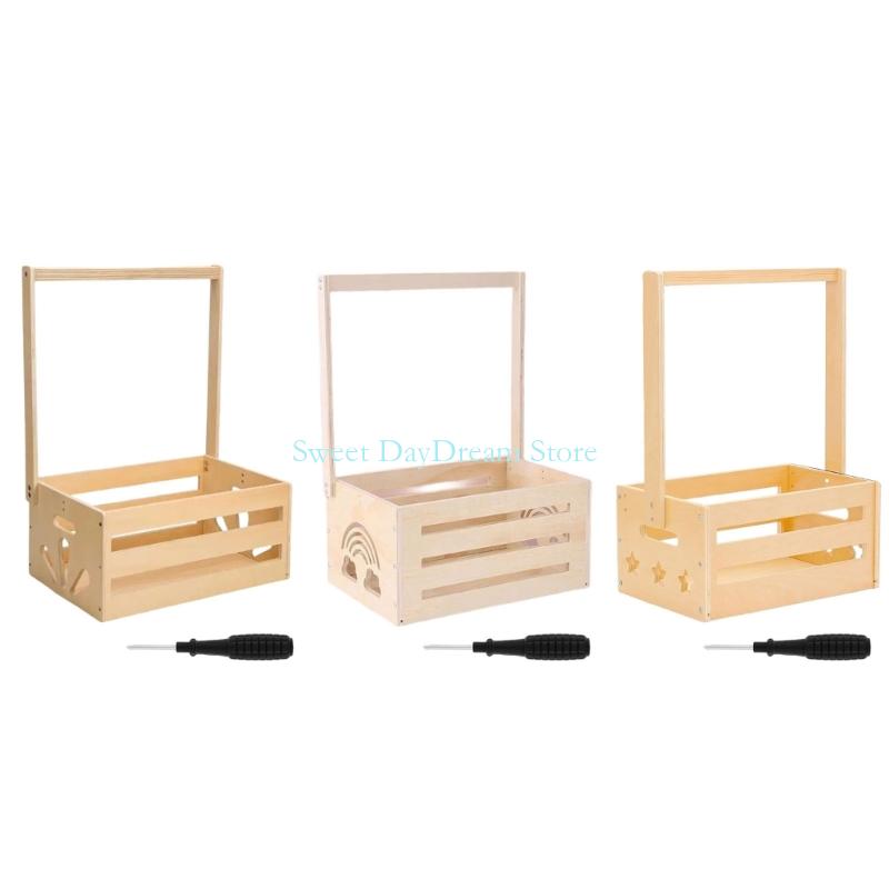 Baby Nursery Closet - Y88C Holzbabys Geschenkkorb Kinderzimmer Schrank Organisator