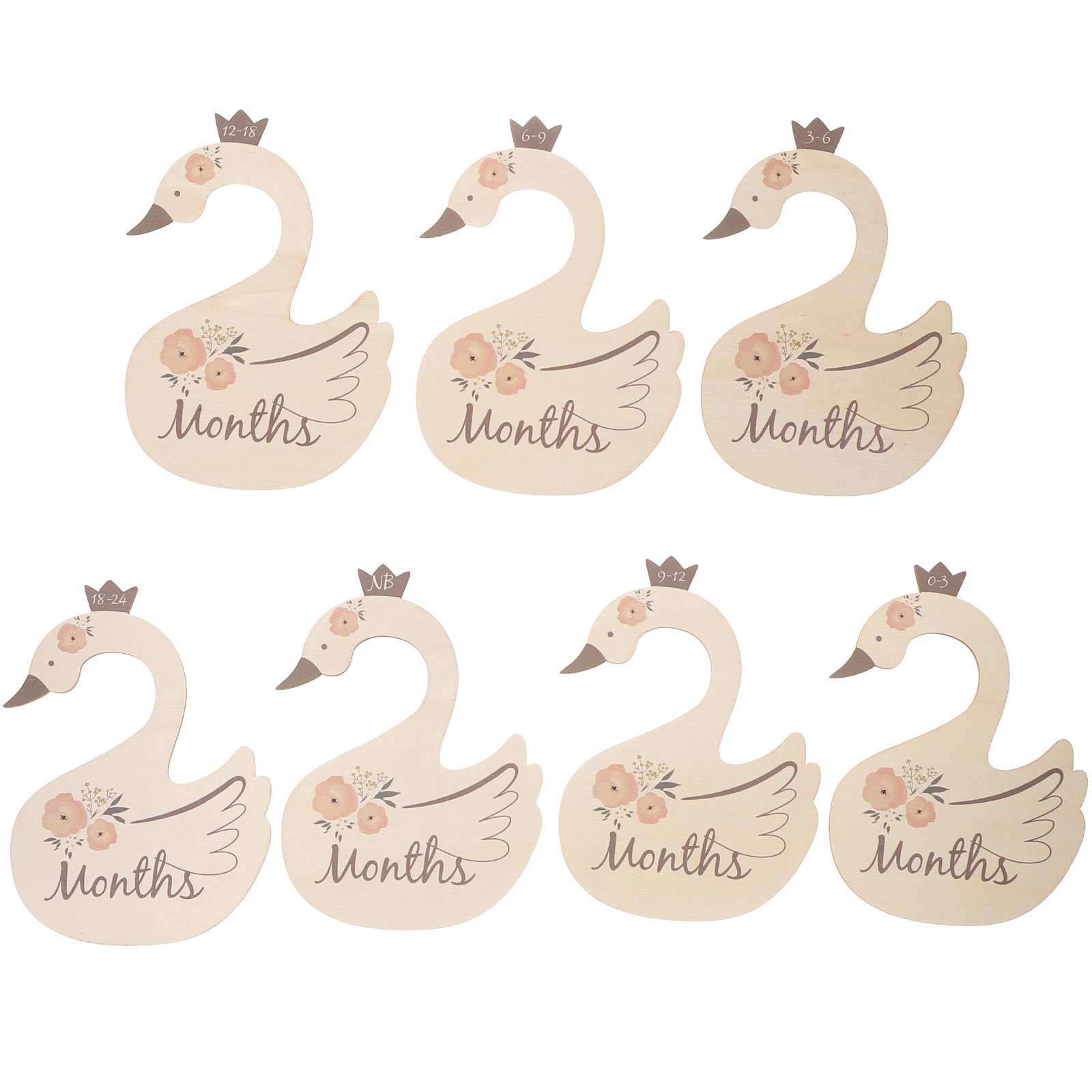 7-teiliges Schwan-Babykleidung – Baby Nursery Closet Bewertung und Preis