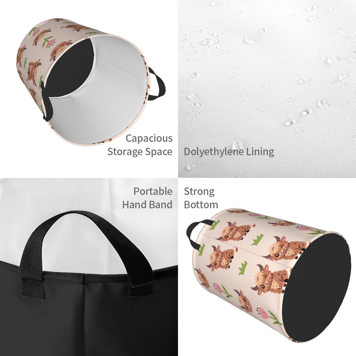 Niedlicher Wäschekorb mit High – Baby Nursery Laundry Basket Bewertung und Preis