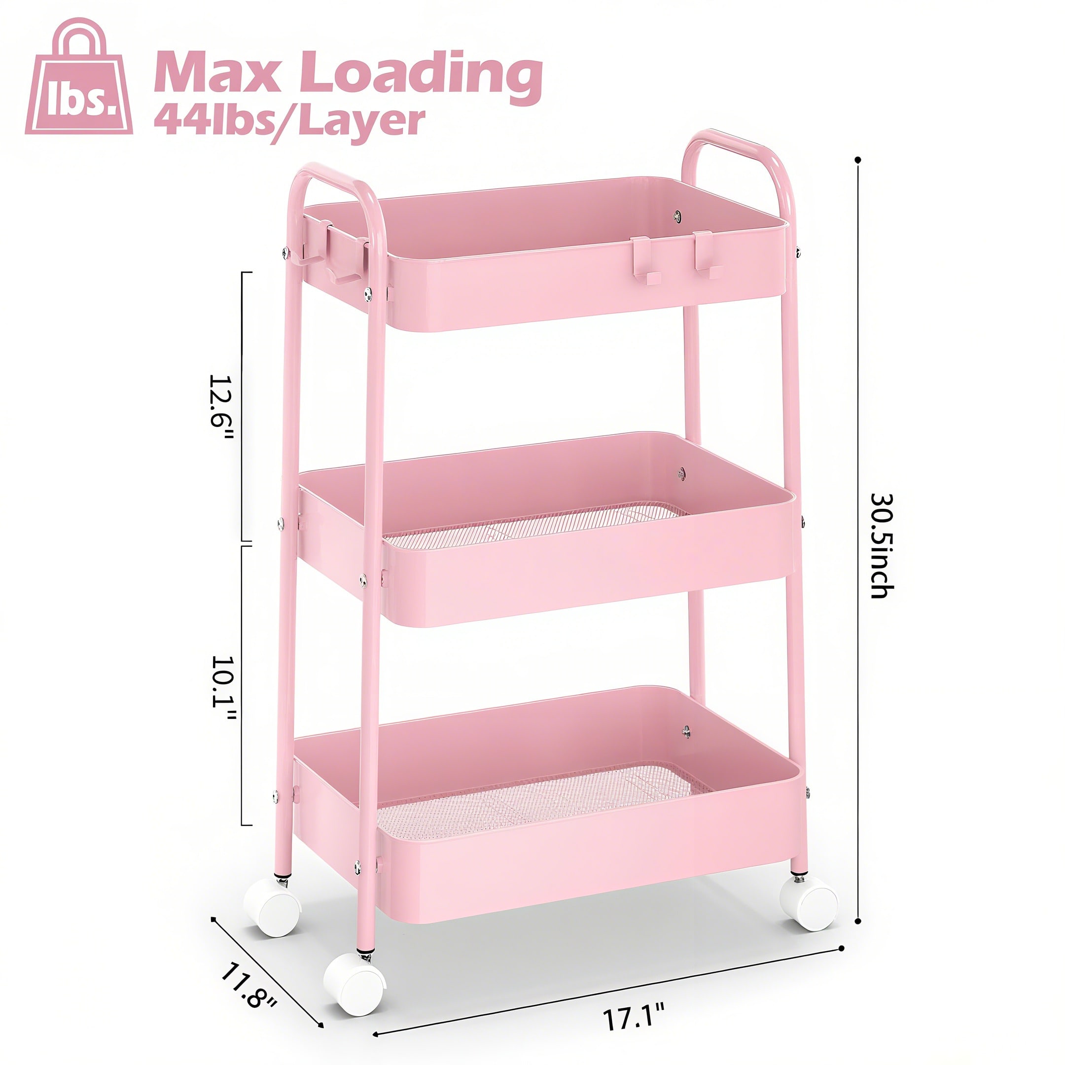 3-stufiger Metall-Rollwagen mi – Baby Nursery Storage Bewertung und Preis