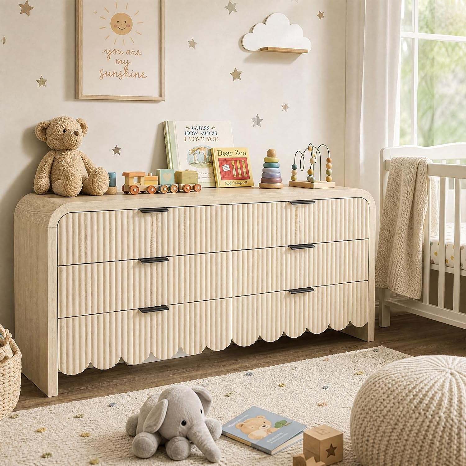 Holzkommode mit 6 Schubladen,  – Baby Nursery Closet Bewertung und Preis