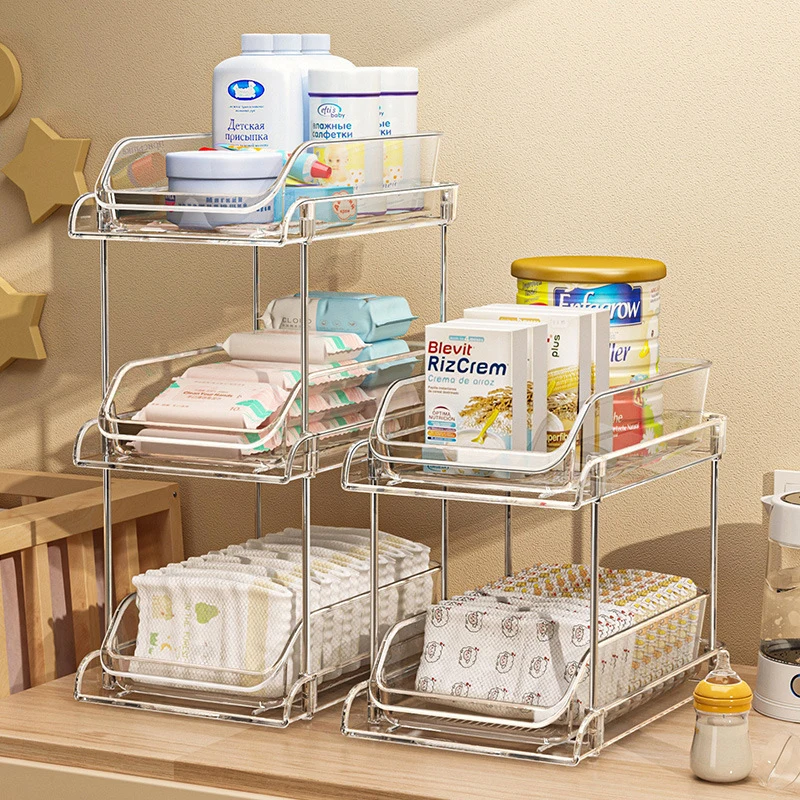 2-stöckiger Transparenter Mehr – Baby Nursery Storage Bewertung und Preis