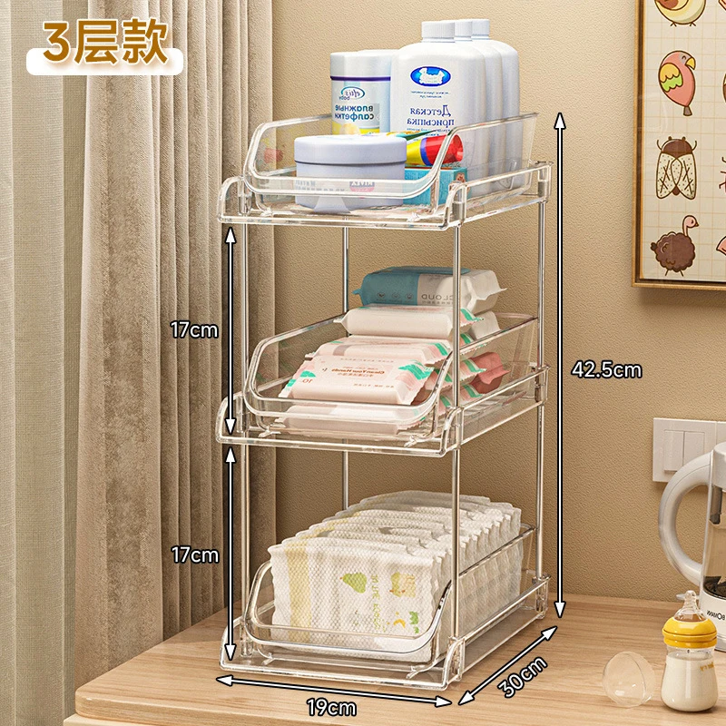 2-stöckiger Transparenter Mehr – Baby Nursery Storage Bewertung und Preis