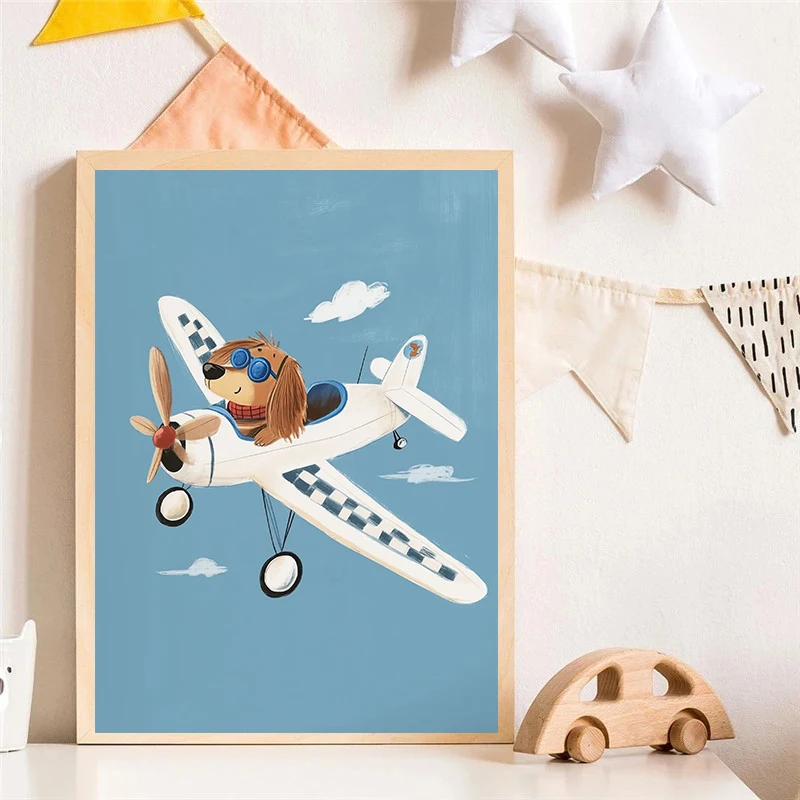 Hund Flugzeug Löwe im Auto Tie – Baby Nursery Wall Art Bewertung und Preis