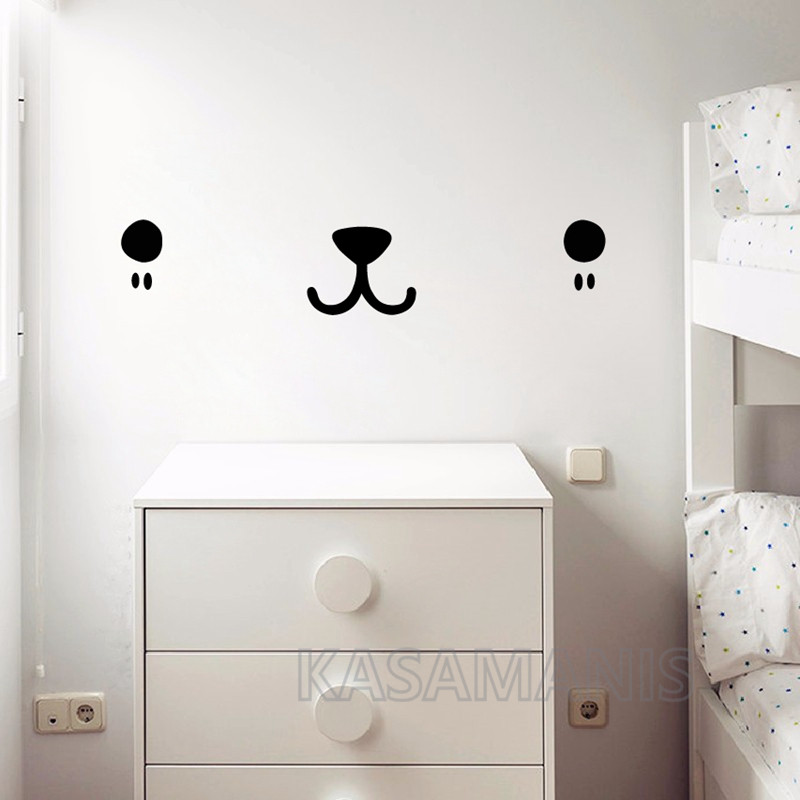 Nette Kawaii Gesicht Wand Kuns – Baby Nursery Products Bewertung und Preis