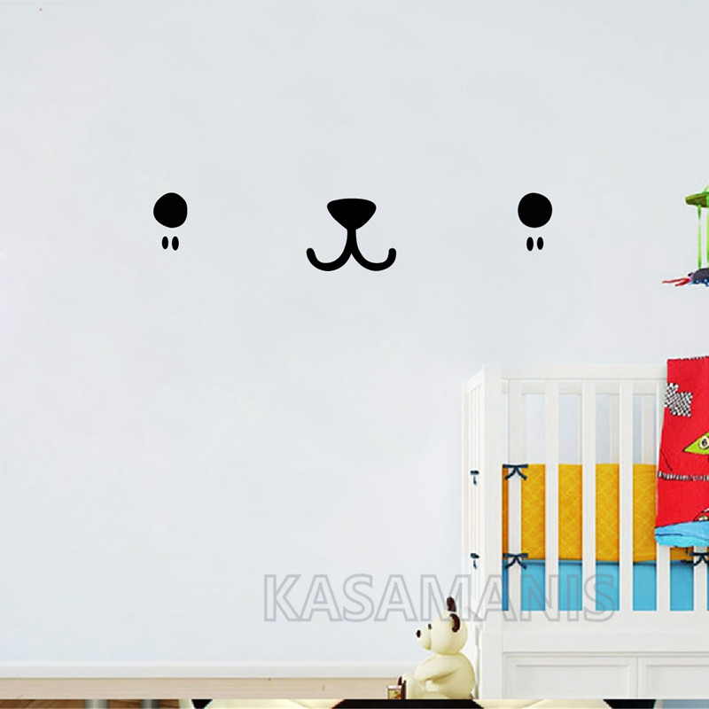Nette Kawaii Gesicht Wand Kuns – Baby Nursery Products Bewertung und Preis