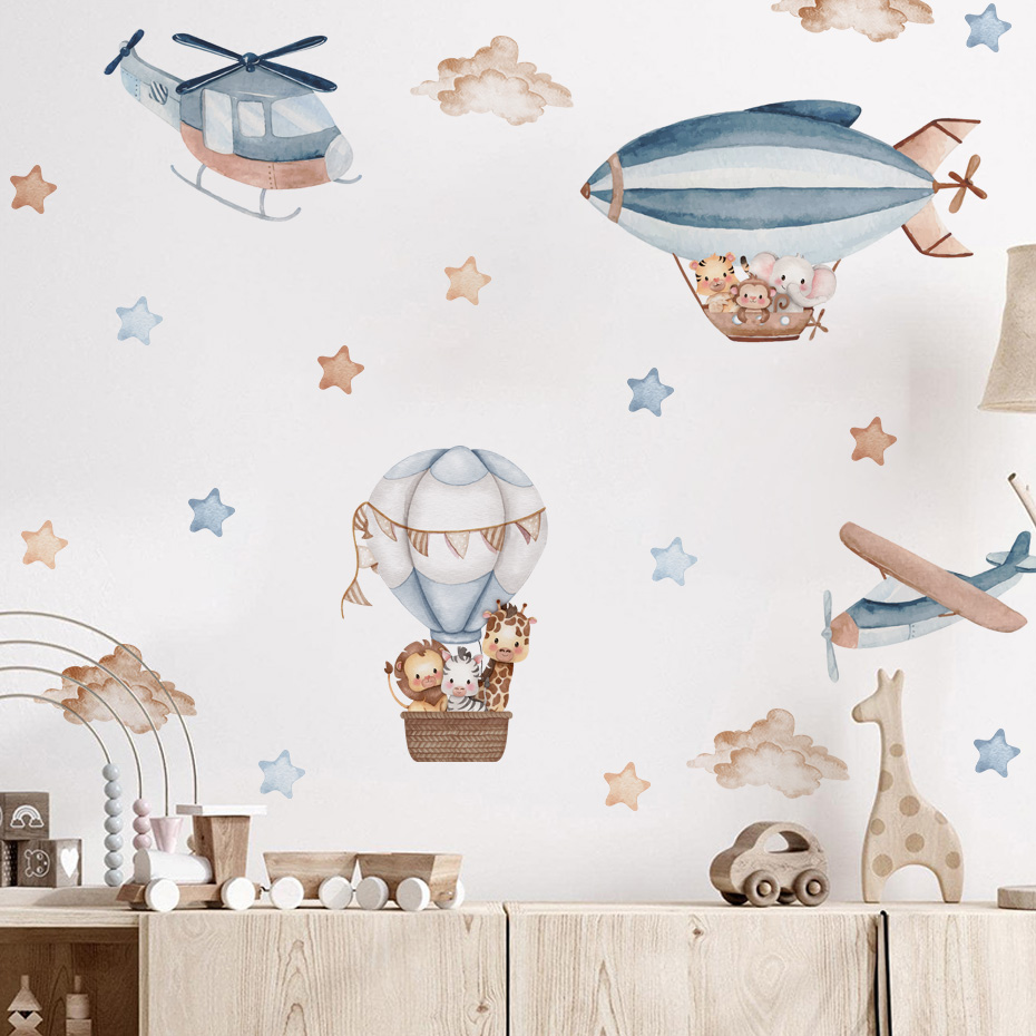 Aquarell Tiere Heißluftballon  – Baby Nursery Products Bewertung und Preis
