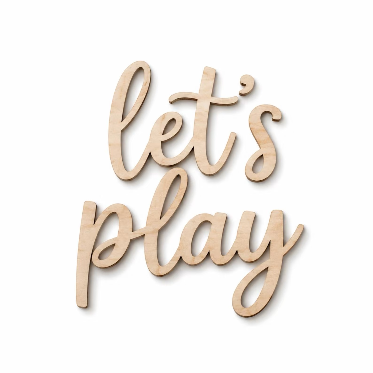 Holzschild 'Let's Play' für di – Baby Nursery Wall Art Bewertung und Preis