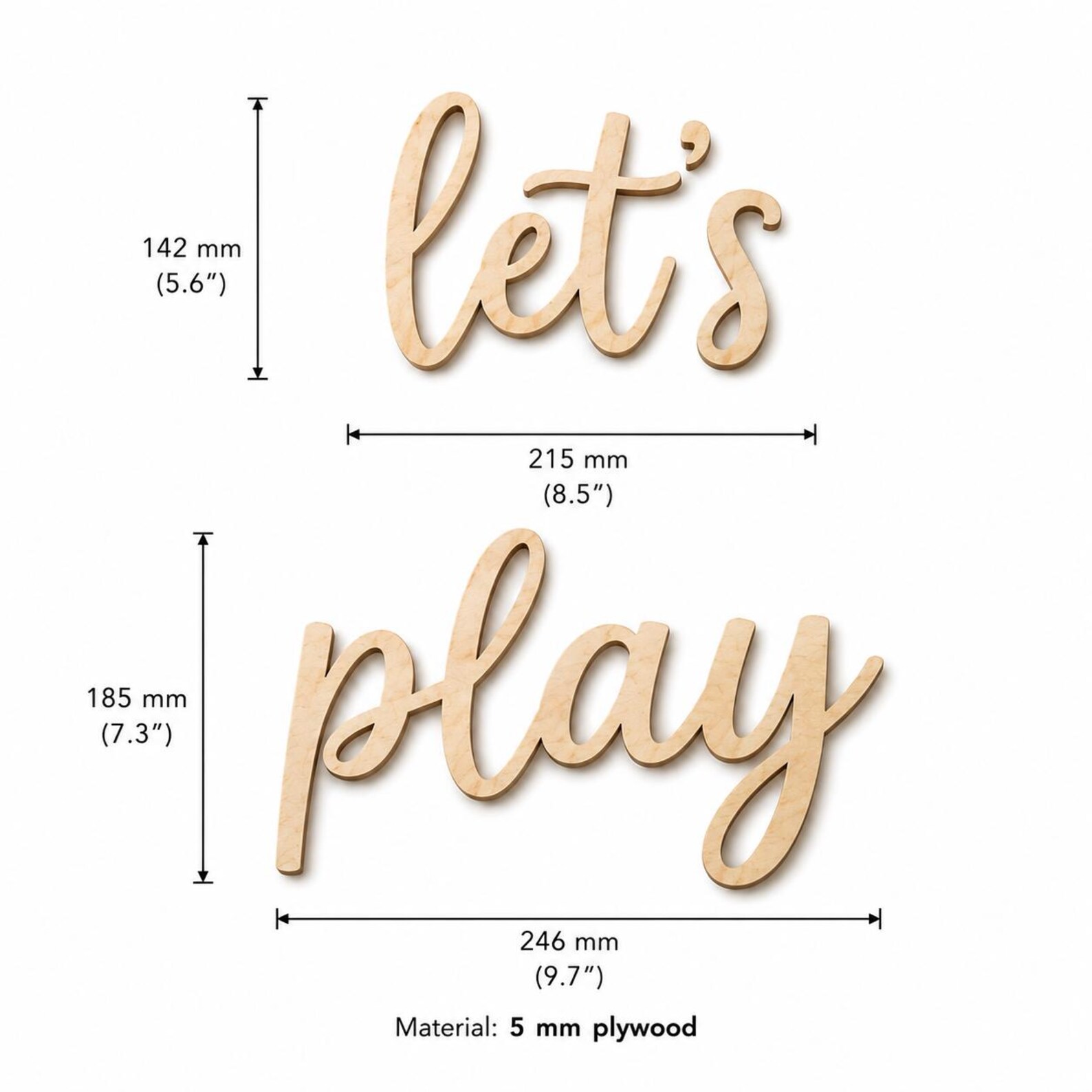Holzschild 'Let's Play' für di – Baby Nursery Wall Art Bewertung und Preis