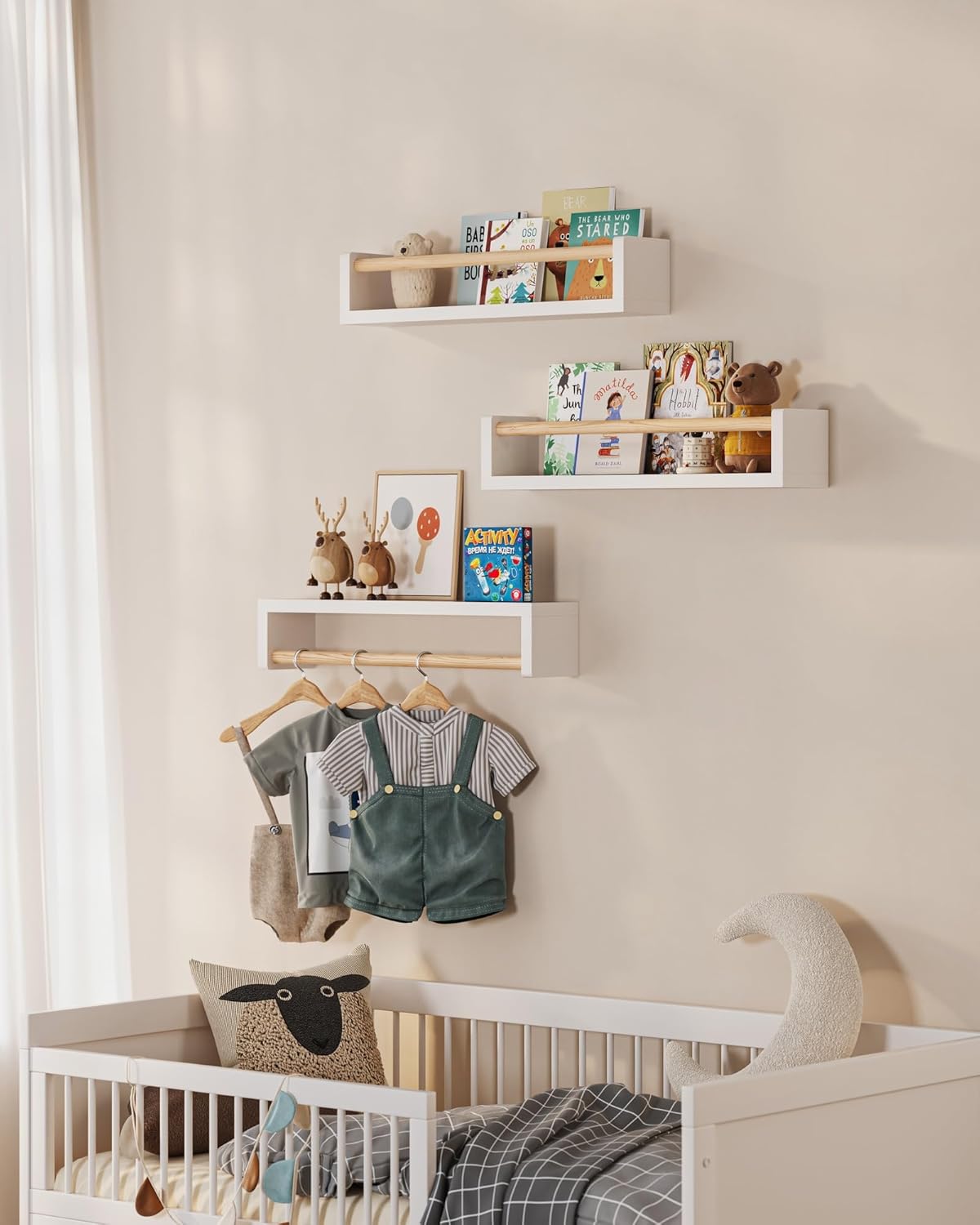Set aus 3 schwebenden Bücherre – Baby Nursery Shelves Bewertung und Preis