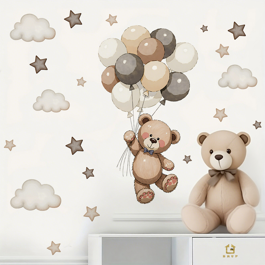 Entzückende Teddybär-Wandaufkl – Baby Nursery Products Bewertung und Preis