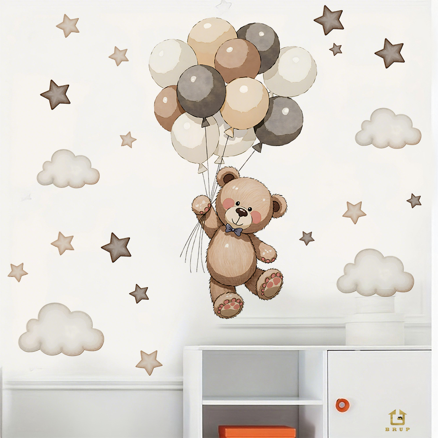 Entzückende Teddybär-Wandaufkl – Baby Nursery Products Bewertung und Preis