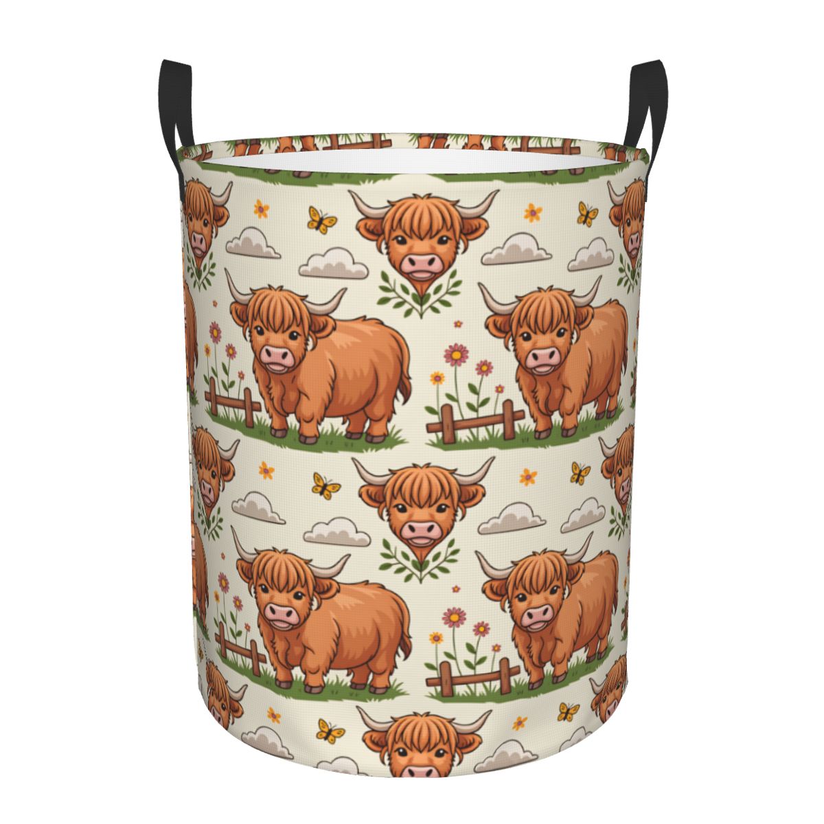 Cartoon Highland Cows Wäscheko – Baby Nursery Laundry Basket Bewertung und Preis