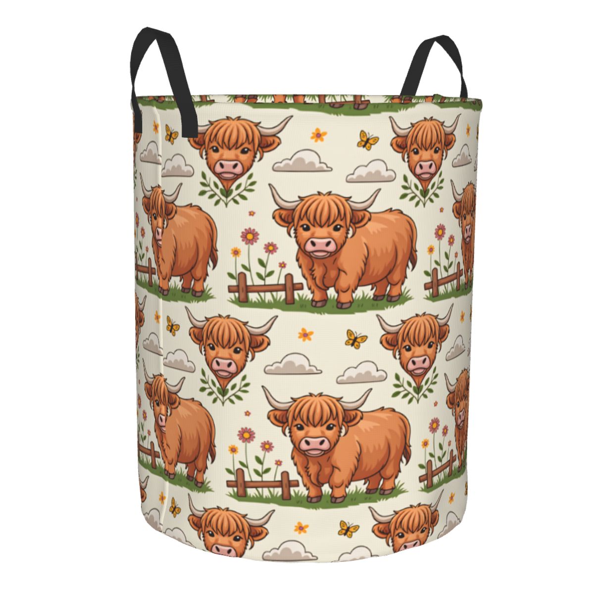 Cartoon Highland Cows Wäscheko – Baby Nursery Laundry Basket Bewertung und Preis