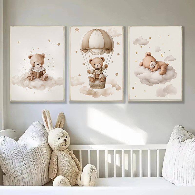 3 teile/satz Böhmischen Teddyb – Baby Nursery Wall Art Bewertung und Preis